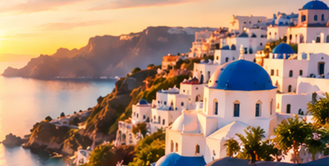 Santorini at sunset